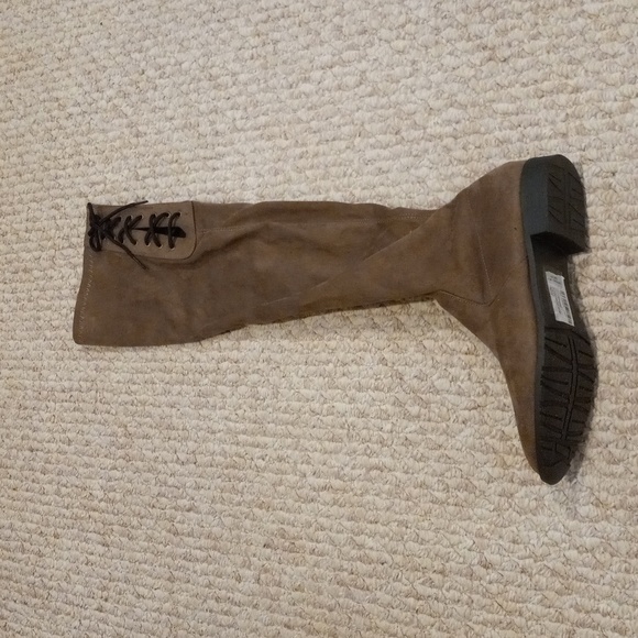 Over-the-knee boots Closed Toe Knee High Comfy no heel Stretch Suede Ele… - Picture 13 of 17